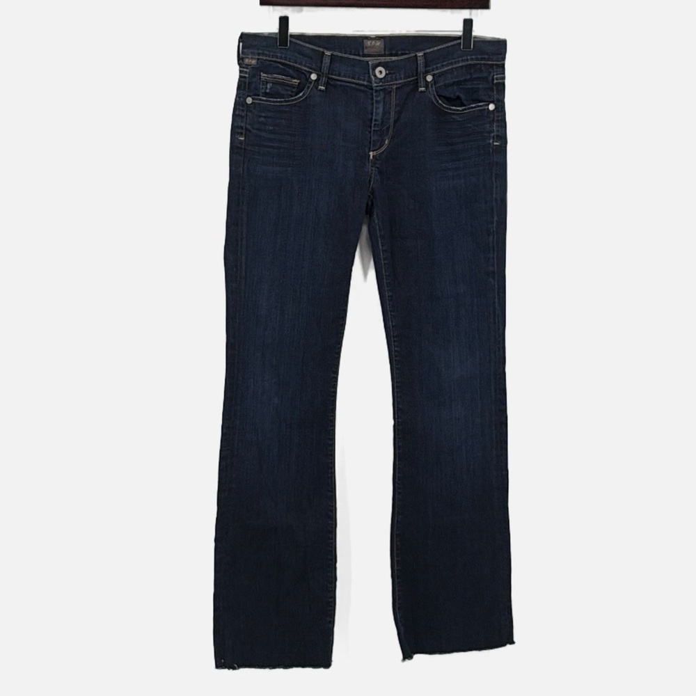 Citizens of Humanity Kelly Low Rise Boot Cut Raw Hem Jeans Dark Wash - Size 30